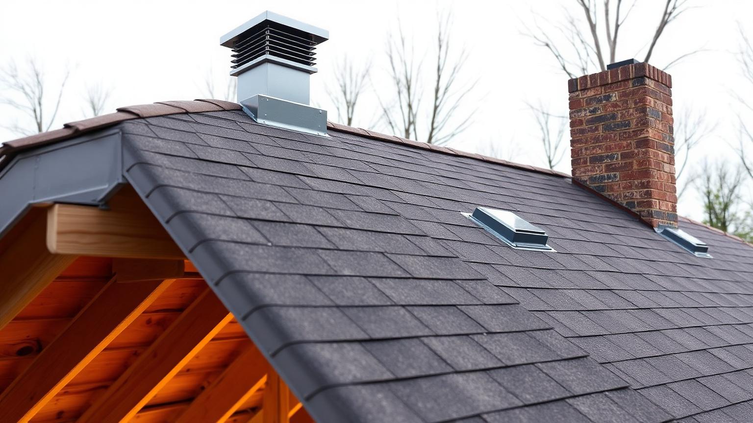 Ridge vent and soffit intake vents providing balanced attic ventilation on a Central Valley roof