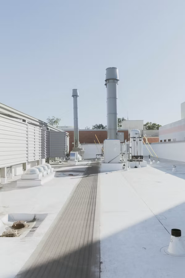 Heat-welded seams on TPO roofing in California