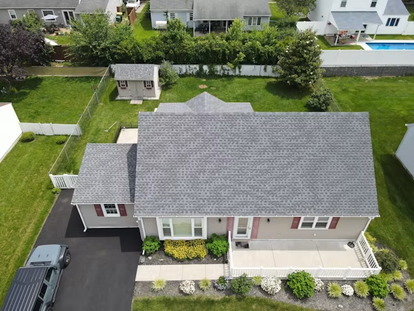 Asphalt roofing in California on a residential home.